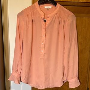 Sioni Peach Button-Up Blouse